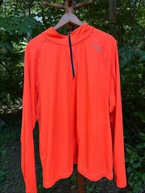 Reebok Neon Orange Half-Zip Performance Pullover
